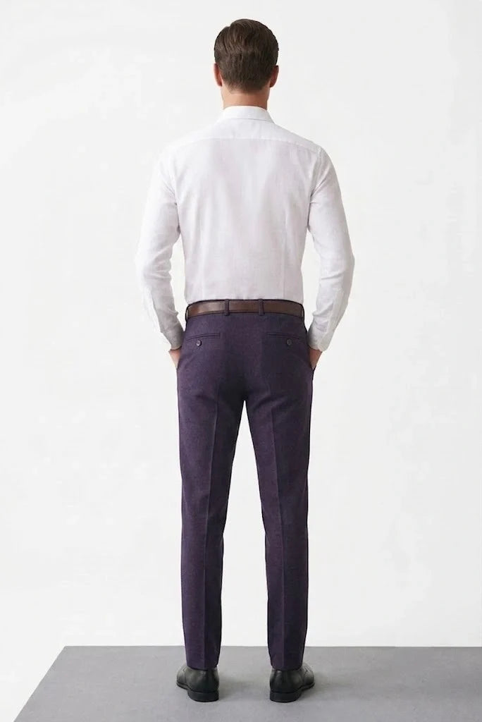 Back Side View Purple Pant