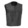 Men's Raceway Vest: Feel the breeze as you hit the road with the Raceway Men's Motorcycle SWAT Style Perforated Vest