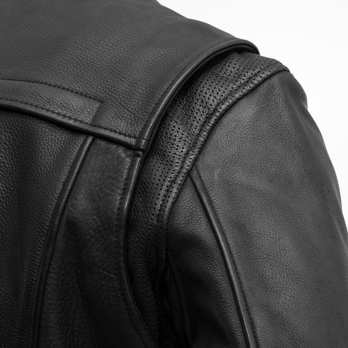 Additional view of the Eagle Leather Men's Revolt jacket showing front zip pockets and vents