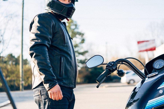 Additional view of the Eagle Leather Men's Revolt jacket showing the full-sleeve zip-out insulated thermal liner
