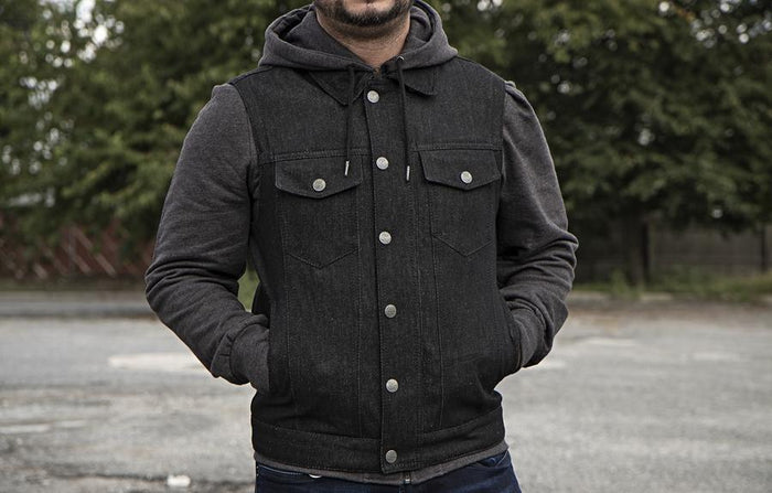 Men's Rook Vest W/Hoodie: Features:

Men's Concealed Carry Denim Vest With Hood
20 oz