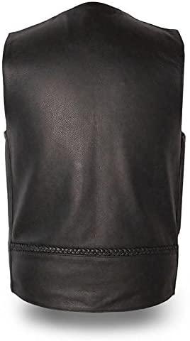 Men's Ruffian Braided Vest: Features:

Ruffian
Soft milled cowhide
Western style V-neck vest with four snap front and two out