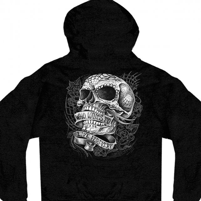 Men's Sweet Demise Zip-Up Hoodie: Feature: 

100% Heavyweight Cotton

Sweet Demise Zip Up Hooded Sweat Shirt
Zip Up

Double S