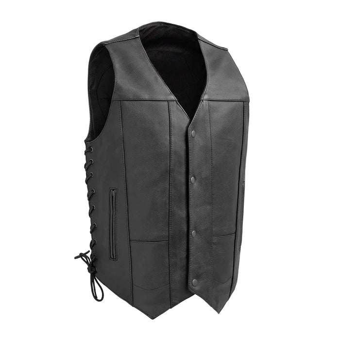 Men's  Top Biller Vest: Top Biller Men's Motorcycle Western Style Leather Vest by Eagle Leather
PRODUCT OVERVIEW:
The "Top Bi