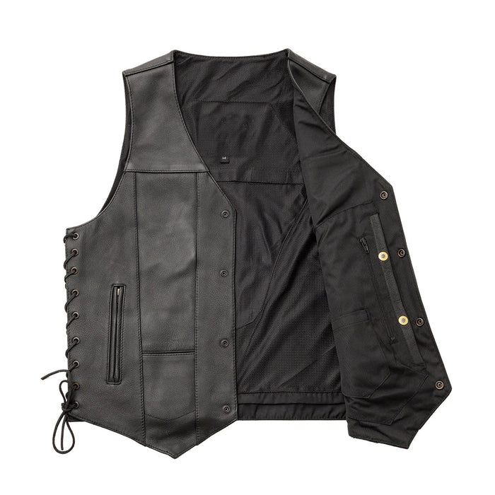 Men's  Top Biller Vest: Top Biller Men's Motorcycle Western Style Leather Vest by Eagle Leather
PRODUCT OVERVIEW:
The "Top Bi