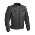 Eagle Leather Men's Top Performer jacket in 1.1-1.2 mm diamond cowhide, center-zip style with single-snap banded collar