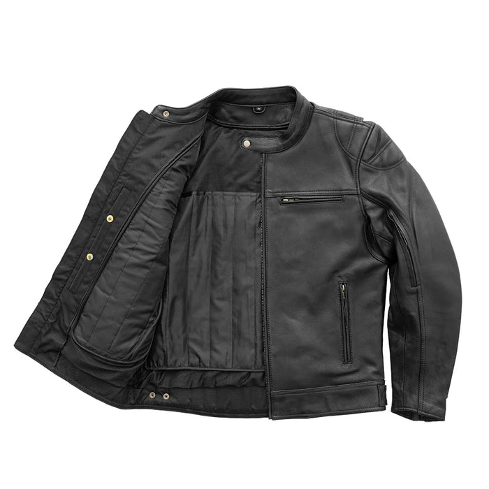 Eagle Leather Men's Top Performer motorcycle jacket in black leather