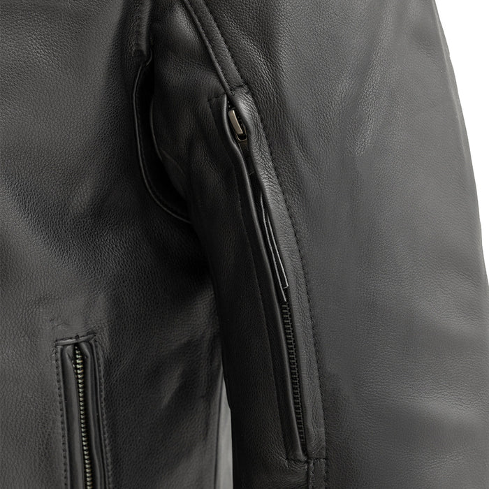 Additional view of the Eagle Leather Top Performer jacket showing padded elbow and shoulder detailing