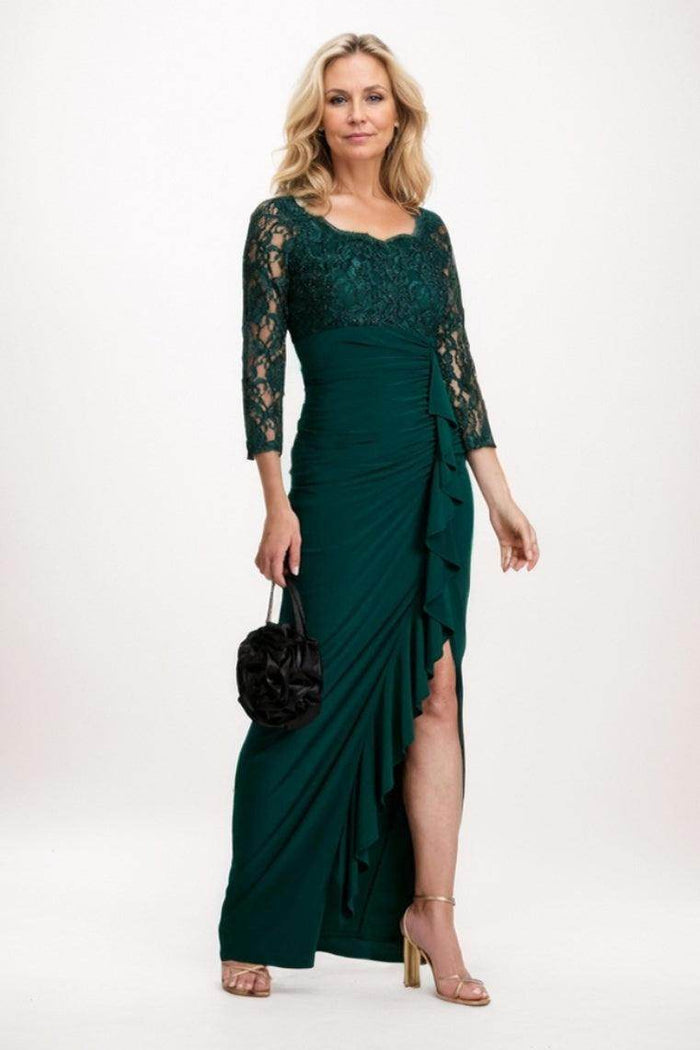 Mermaid Maxi Knitted Fabric Mother Of The Bride Dress CM0269 - COCOMELODY