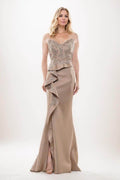 Mermaid Maxi Luxe Satin Mother Of The Bride Dress CM0288 - COCOMELODY