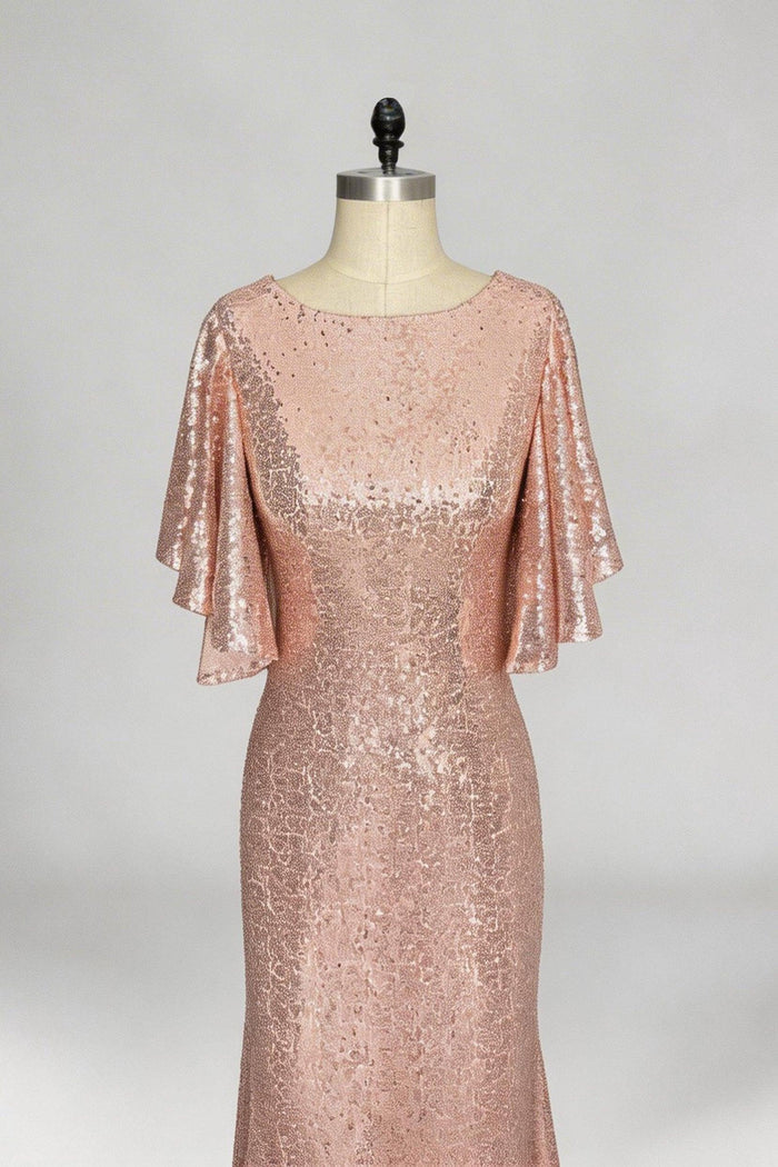 Mermaid Maxi Sequined Mother Of The Bride Dress CM0286