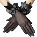 Mesh Gloves Hand-Decorated Lace Lace Bow Short Style Gloves 670423584870 - COCOMELODY