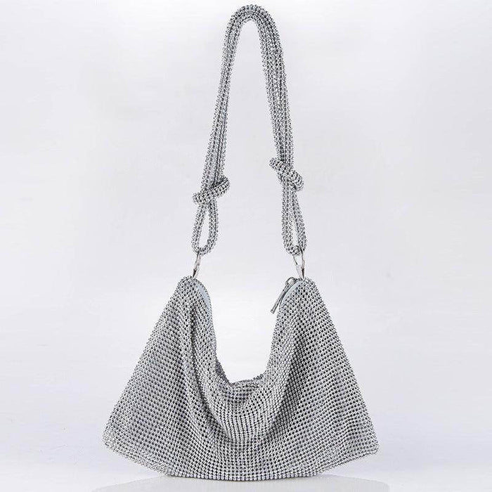 Metal diamond-encrusted dinner bag 776820368706 - COCOMELODY