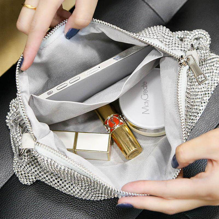 Metal diamond-encrusted dinner bag 776820368706 - COCOMELODY