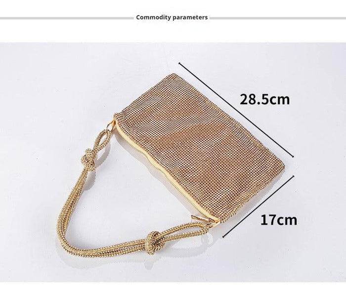 Metal diamond-encrusted dinner bag 776820368706 - COCOMELODY