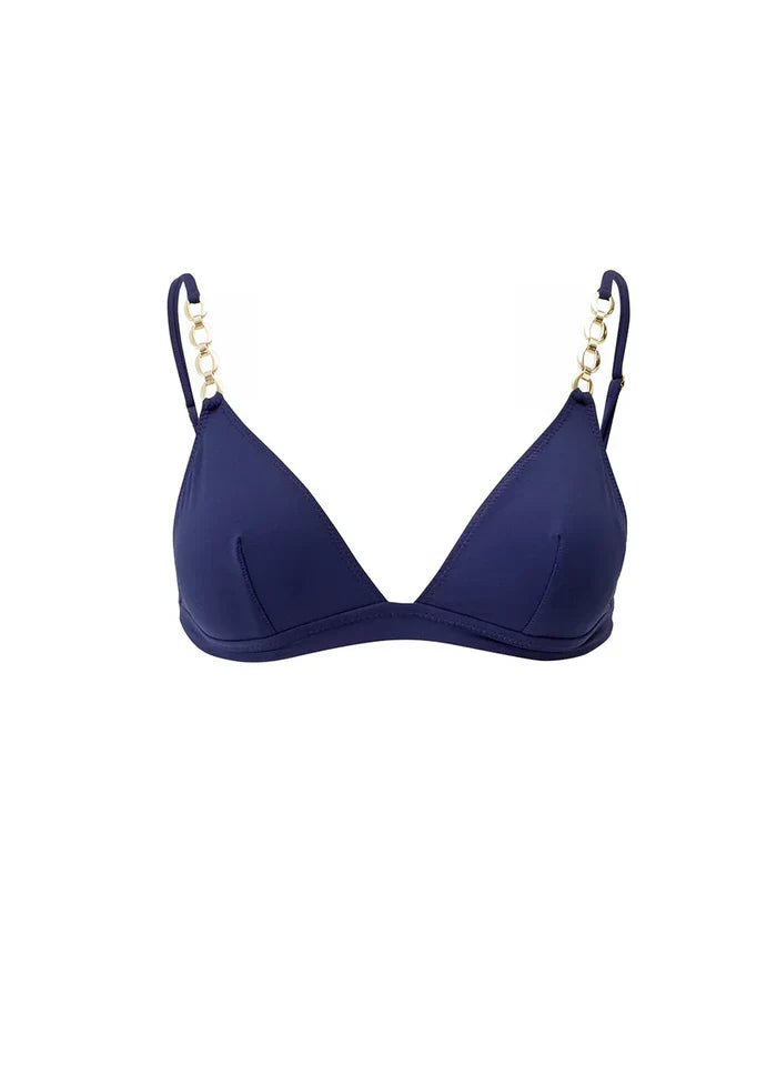 Swimwear Melissa Odabash Mexico  Bralette Chain Bikini Top Navy Apoella