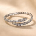 Microencrusted with zircon snake head spirit snake bracelet  720447791205