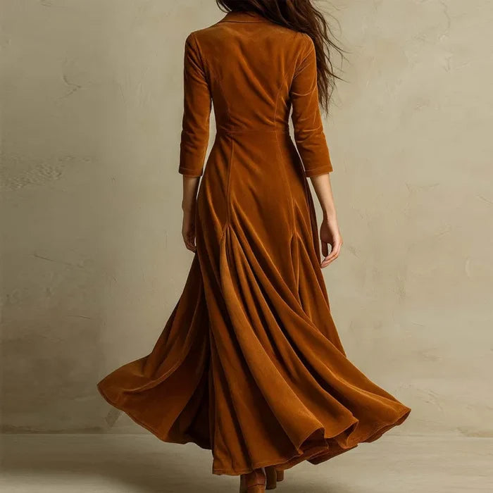 Mirella - Flowing Velvet Maxi Dress