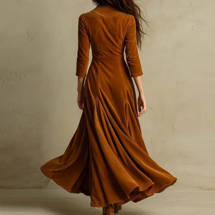 Mirella - Flowing Velvet Maxi Dress