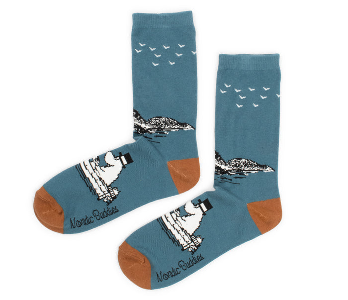 Moomin Men’s Socks Petrol Moominpappa | Muumi Miesten Sukat Petrooli Muumipappa