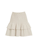 Skirts APOELLA Nafsika Smocked Short Skirt Striped Beige Apoella