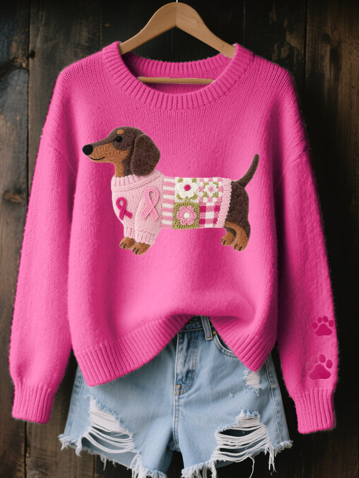 Naomi - Cozy Dachshund Knitted Sweater