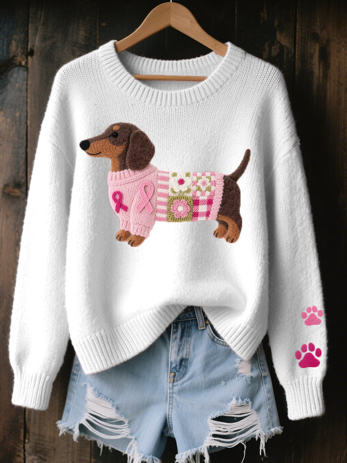Naomi - Cozy Dachshund Knitted Sweater