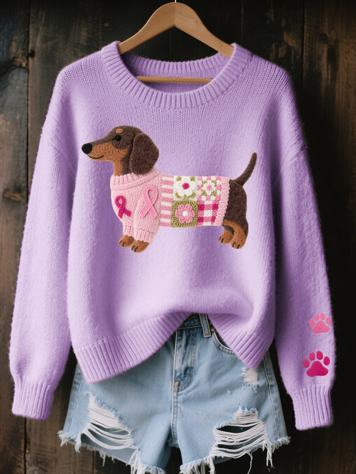 Naomi - Cozy Dachshund Knitted Sweater