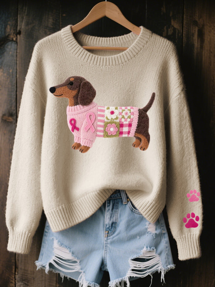 Naomi - Cozy Dachshund Knitted Sweater