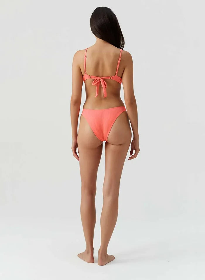 Swimwear Melissa Odabash Noto Cup Bikini Top Apricot Ribbed Apoella
