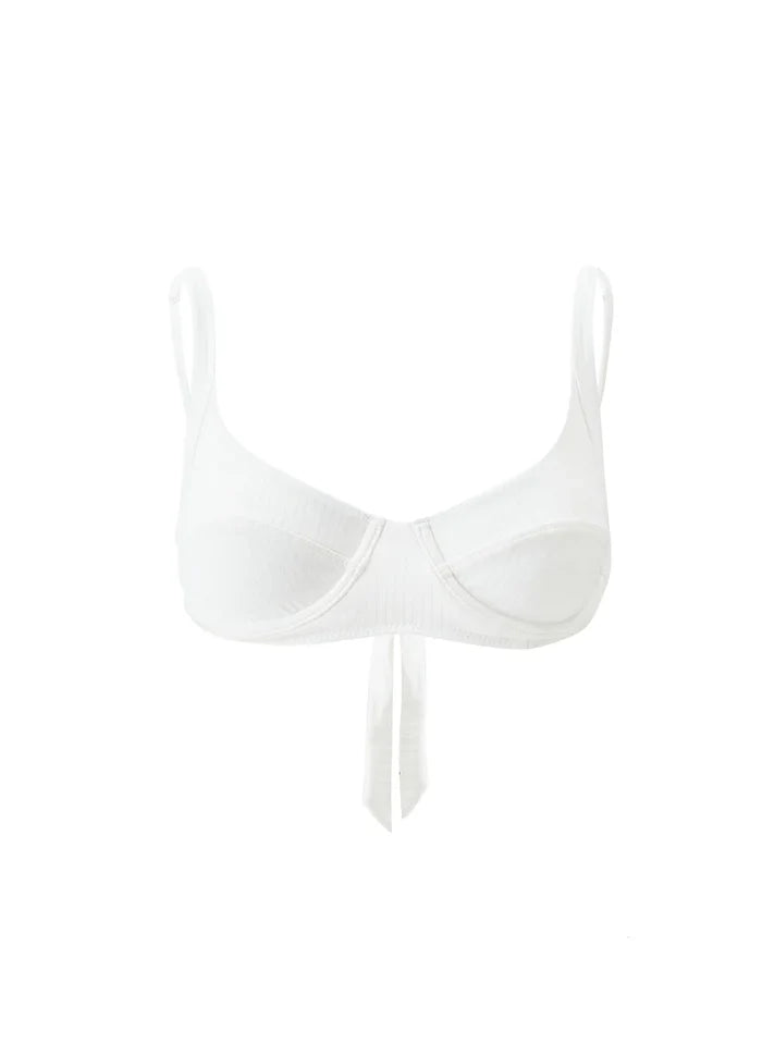 Swimwear Melissa Odabash Noto Cup Bikini Top Cream Ribbed Apoella