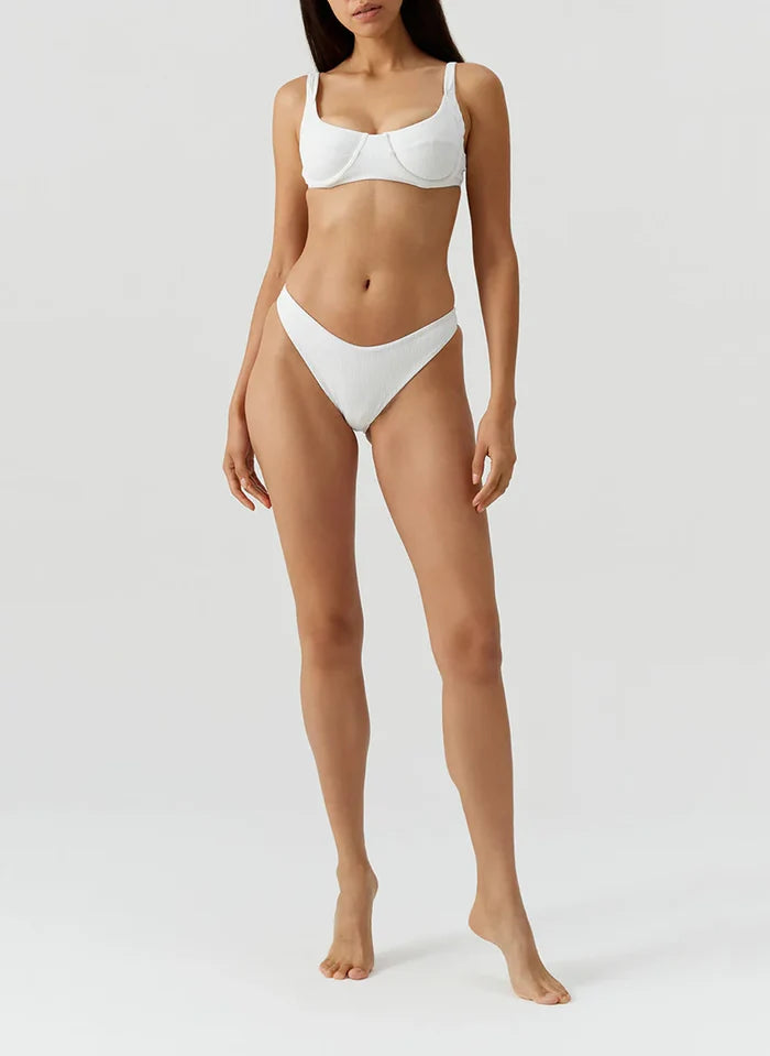 Swimwear Melissa Odabash Noto Cup Bikini Top Cream Ribbed Apoella