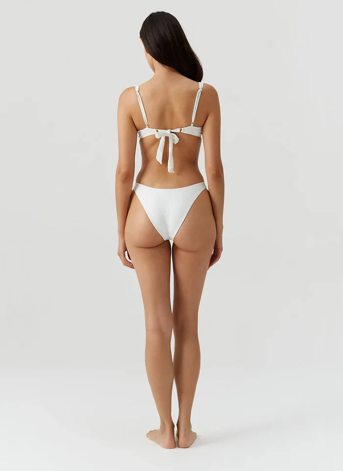 Swimwear Melissa Odabash Noto Cup Bikini Top Cream Ribbed Apoella