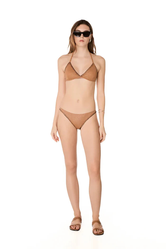 Bikini Kiohne Ocean/Zoe Triangle Embroidered Bikini Sand Sparkle Apoella