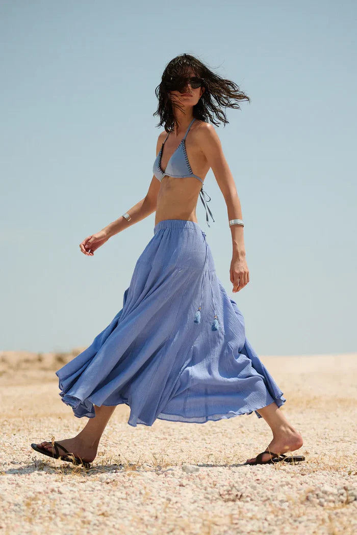Bikini Kiohne Ocean/Zoe Triangle Embroidered Bikini Sky Blue Apoella