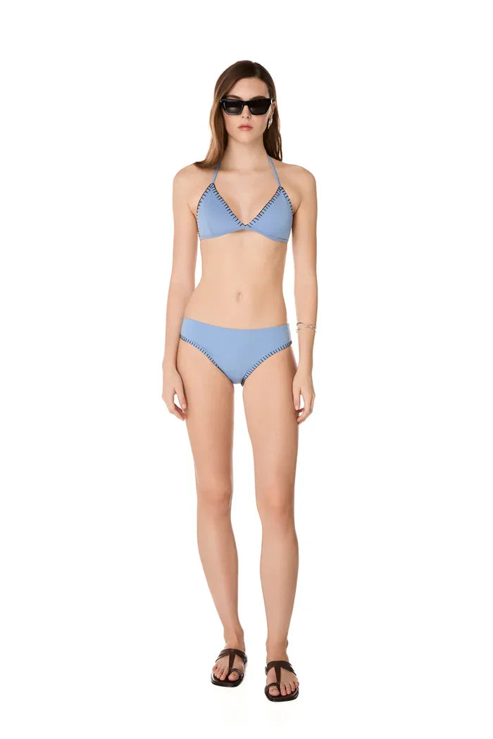 Bikini Kiohne Ocean/Zoe Triangle Embroidered Bikini Sky Blue Apoella