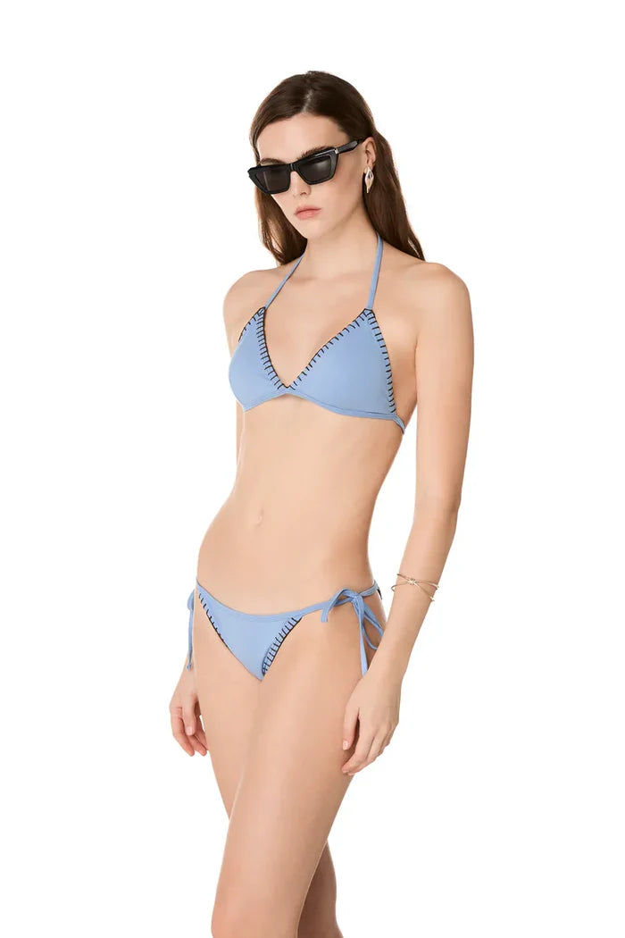 Bikini Kiohne Ocean/Zoe Triangle Embroidered Bikini Sky Blue Apoella