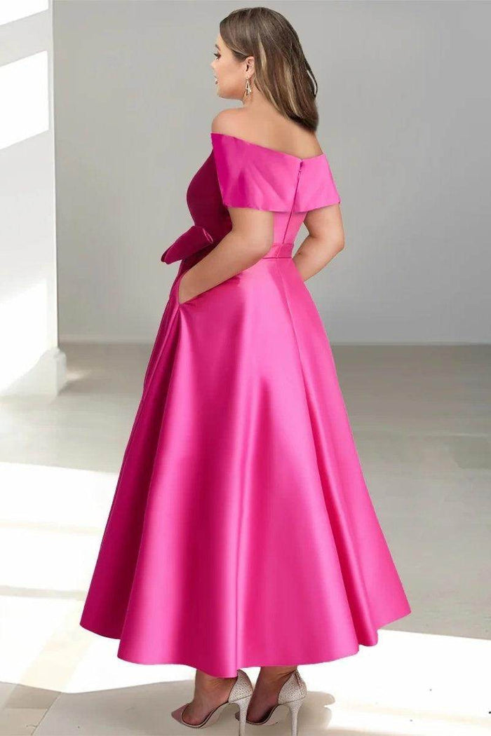 Off The Shoulder Sleeveless Ankle Length Mother Dresses CM0332 - COCOMELODY