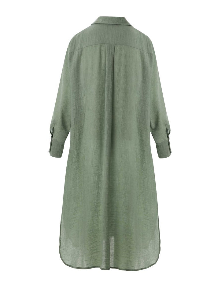 Shirtdress APLA Omega Crinkled Shirtdress Green O/S / Green Apoella