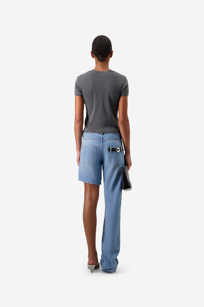One-leg Denim Pants