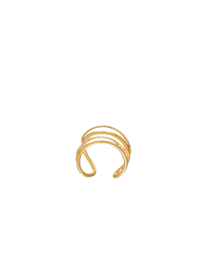 Rings Maggoosh Organic Ring Sterling Silver Gold Plated O/S Apoella
