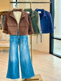Pa176 Utility Crop Jacket - Brown