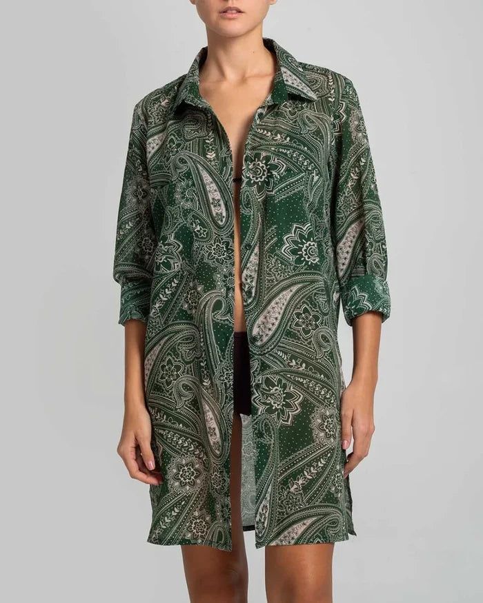 Shirtdress Stefania Frangista Palmira Short Shirtdress Leopard Apoella