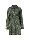 Shirtdress Stefania Frangista Palmira Short Shirtdress Paisley Green Apoella