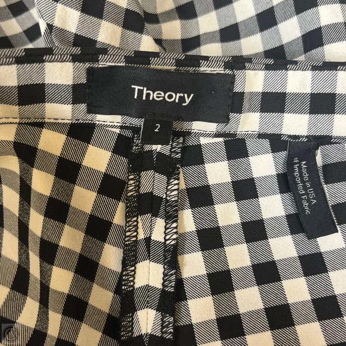 Pants Cropped By Theory In Black & White, Size: 2
