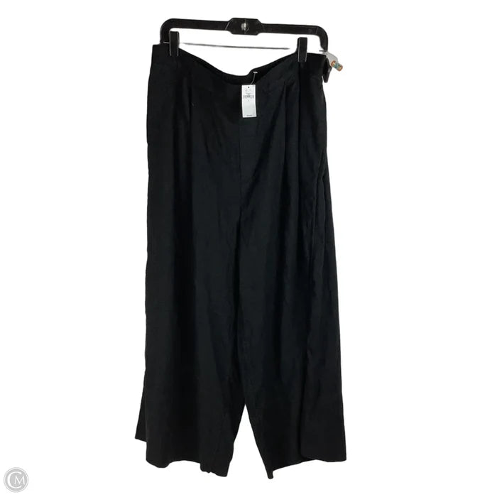 Pants Linen Blend By Banana Republic In Black, Size: L