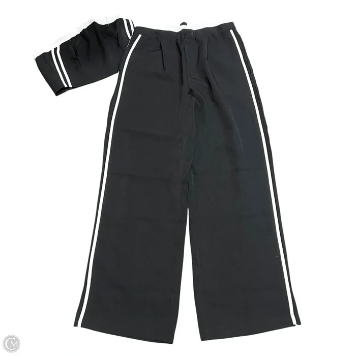 Pants Set 2pc By Julia In Black & White, Size: L
