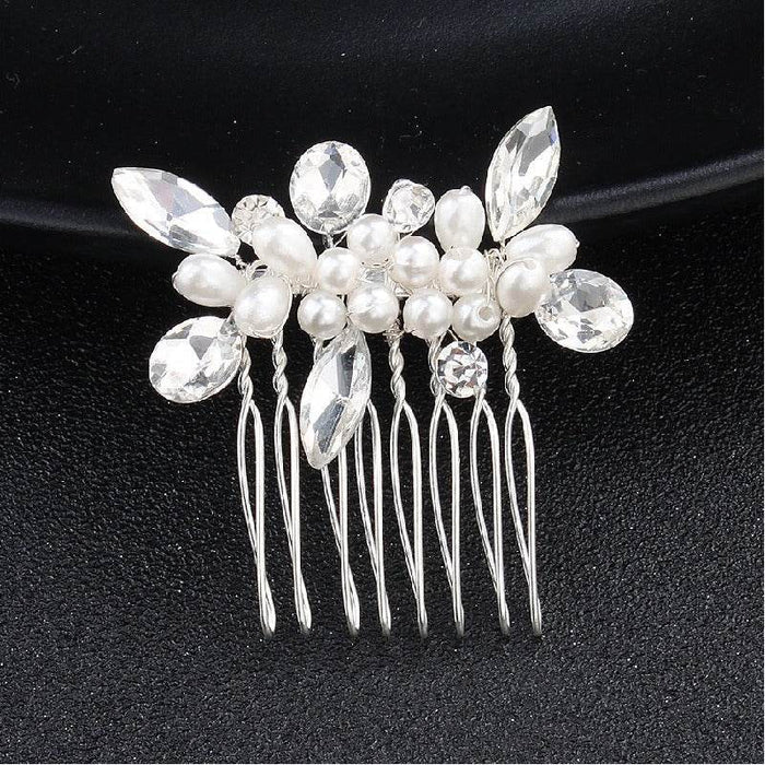 Pearl hair comb Hair Accessories 566704593828 - COCOMELODY