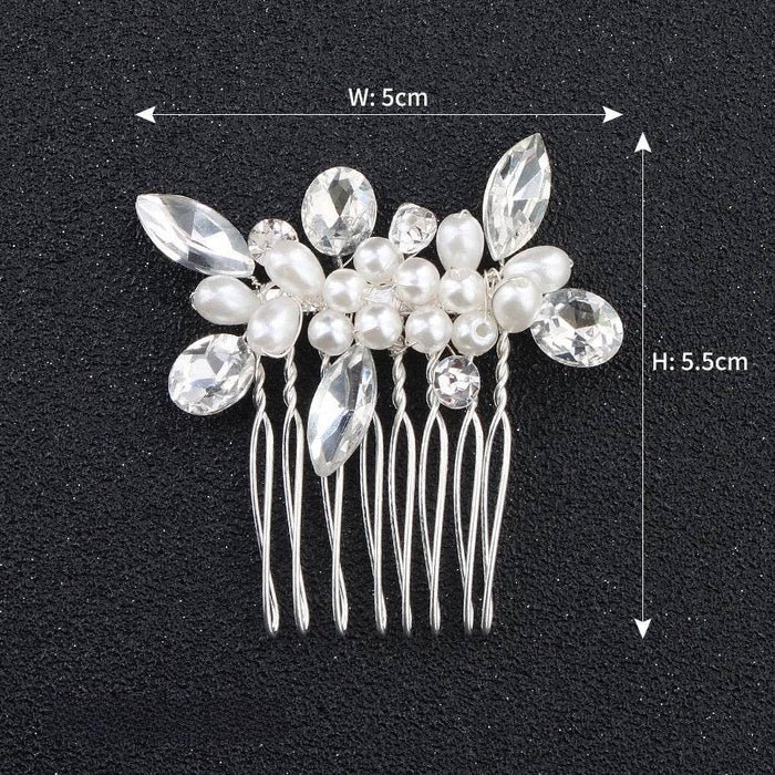 Pearl hair comb Hair Accessories 566704593828 - COCOMELODY
