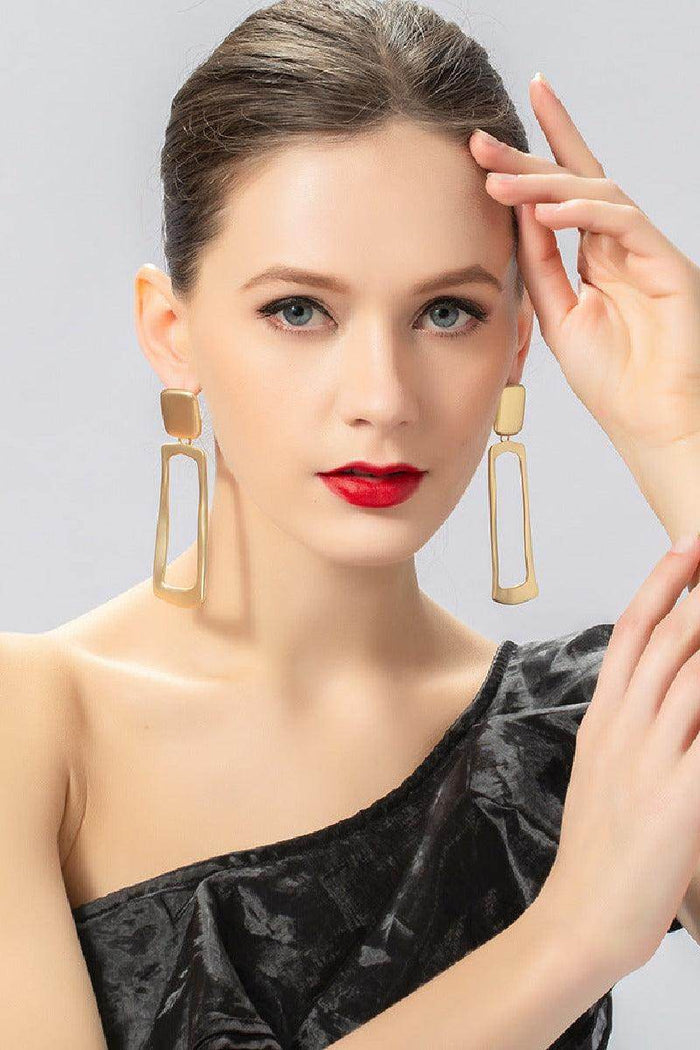 Personalized geometric fashion all-in-one mid-length ear clips 619606833719 - COCOMELODY